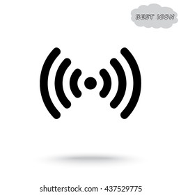 Wireless sign icon, vector illustration. Flat design style 