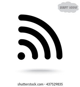 Wireless sign icon, vector illustration. Flat design style 