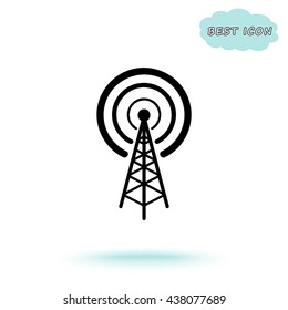 Wireless sign icon, vector illustration. Flat design style 