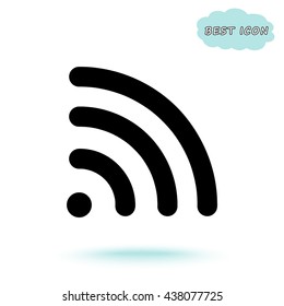 Wireless sign icon, vector illustration. Flat design style 