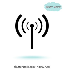 Wireless sign icon, vector illustration. Flat design style 