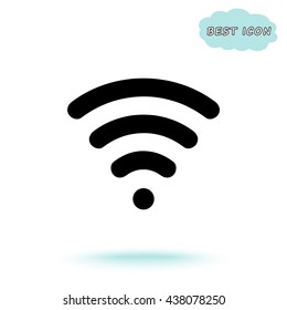 Wireless sign icon, vector illustration. Flat design style 