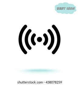 Wireless sign icon, vector illustration. Flat design style 
