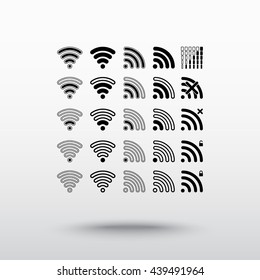 Wireless sign icon, vector illustration. Flat design style 