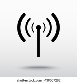 Wireless sign icon, vector illustration. Flat design style 