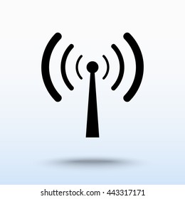 Wireless sign icon, vector illustration. Flat design style 