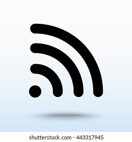 Wireless sign icon, vector illustration. Flat design style 