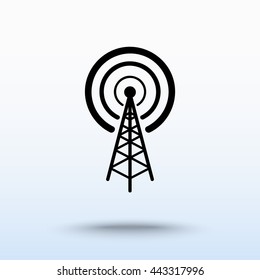 Wireless sign icon, vector illustration. Flat design style 