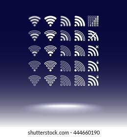 Wireless sign icon, vector illustration. Flat design style 