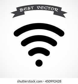 Wireless sign icon, vector illustration. Flat design style 