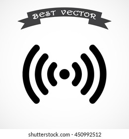 Wireless sign icon, vector illustration. Flat design style 