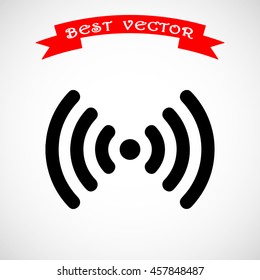 Wireless sign icon, vector illustration. Flat design style 