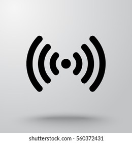 Wireless sign icon, vector illustration. Flat design style 