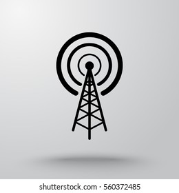 Wireless sign icon, vector illustration. Flat design style 