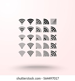 Wireless sign icon, vector illustration. Flat design style 
