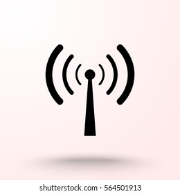 Wireless sign icon, vector illustration. Flat design style 