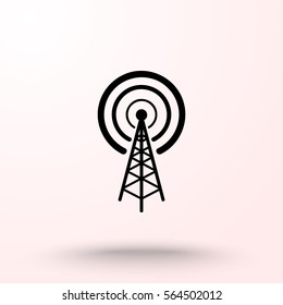 Wireless sign icon, vector illustration. Flat design style 