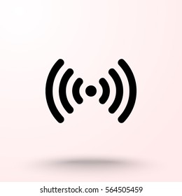 Wireless sign icon, vector illustration. Flat design style 