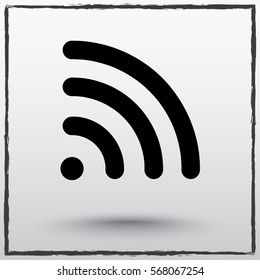 Wireless sign icon, vector illustration. Flat design style 