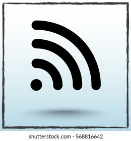 Wireless sign icon, vector illustration. Flat design style 