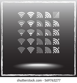 Wireless sign icon, vector illustration. Flat design style 