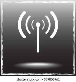 Wireless sign icon, vector illustration. Flat design style 