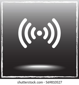 Wireless sign icon, vector illustration. Flat design style 