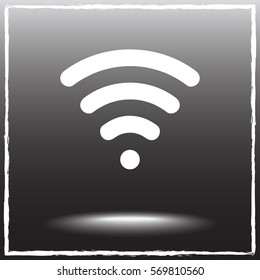 Wireless sign icon, vector illustration. Flat design style 