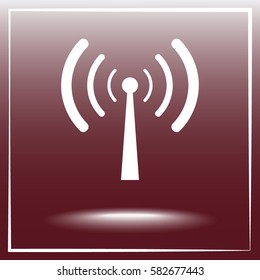 Wireless sign icon, vector illustration. Flat design style 
