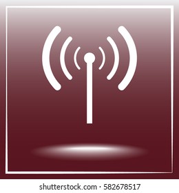 Wireless sign icon, vector illustration. Flat design style 