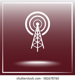 Wireless sign icon, vector illustration. Flat design style 
