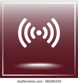 Wireless sign icon, vector illustration. Flat design style 