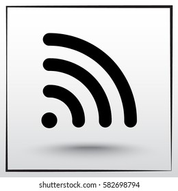Wireless sign icon, vector illustration. Flat design style 