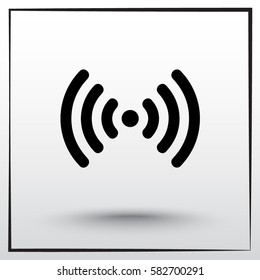 Wireless sign icon, vector illustration. Flat design style 