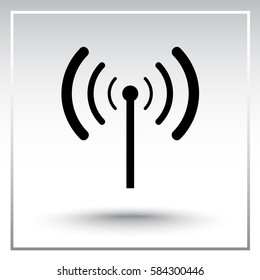 Wireless sign icon, vector illustration. Flat design style 