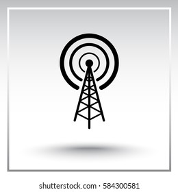 Wireless sign icon, vector illustration. Flat design style 