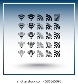Wireless sign icon, vector illustration. Flat design style 