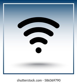 Wireless sign icon, vector illustration. Flat design style 