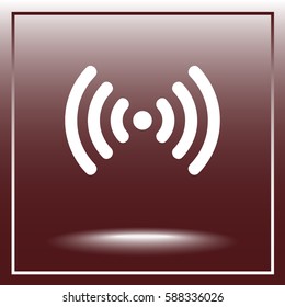 Wireless sign icon, vector illustration. Flat design style 
