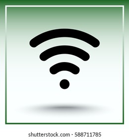 Wireless sign icon, vector illustration. Flat design style 
