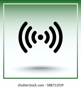 Wireless sign icon, vector illustration. Flat design style 