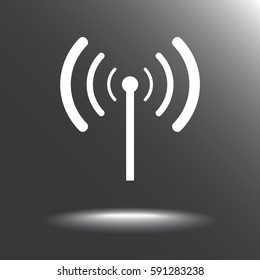 Wireless sign icon, vector illustration. Flat design style 