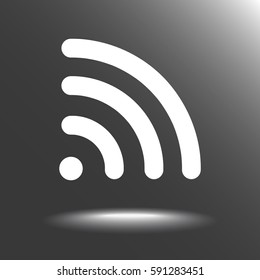 Wireless sign icon, vector illustration. Flat design style 