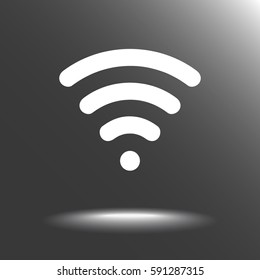 Wireless sign icon, vector illustration. Flat design style 