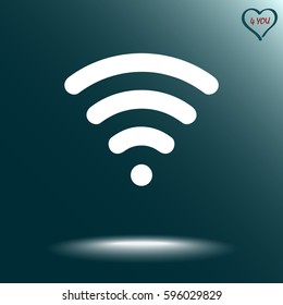 Wireless sign icon, vector illustration. Flat design style 