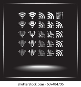 Wireless sign icon, vector illustration. Flat design style 