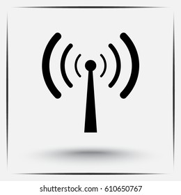 Wireless sign icon, vector illustration. Flat design style 