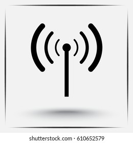 Wireless sign icon, vector illustration. Flat design style 