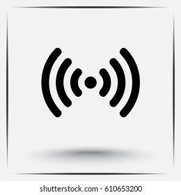 Wireless sign icon, vector illustration. Flat design style 
