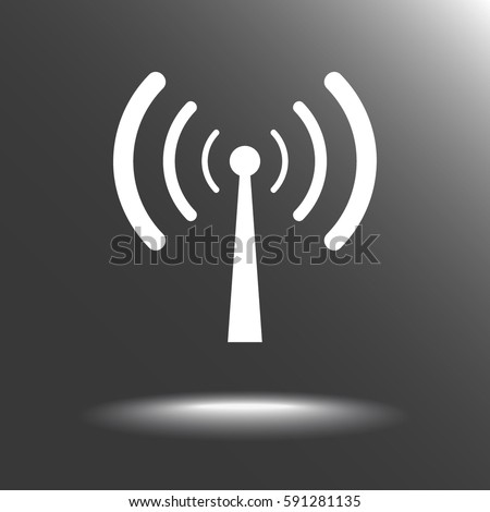 Wireless sign icon, vector illustration. Flat design style 